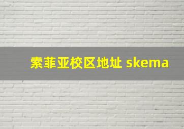 索菲亚校区地址 skema